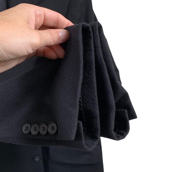 Oscar De La Renta Black Wool & Cashmere Blazer - Picture 5 of 11